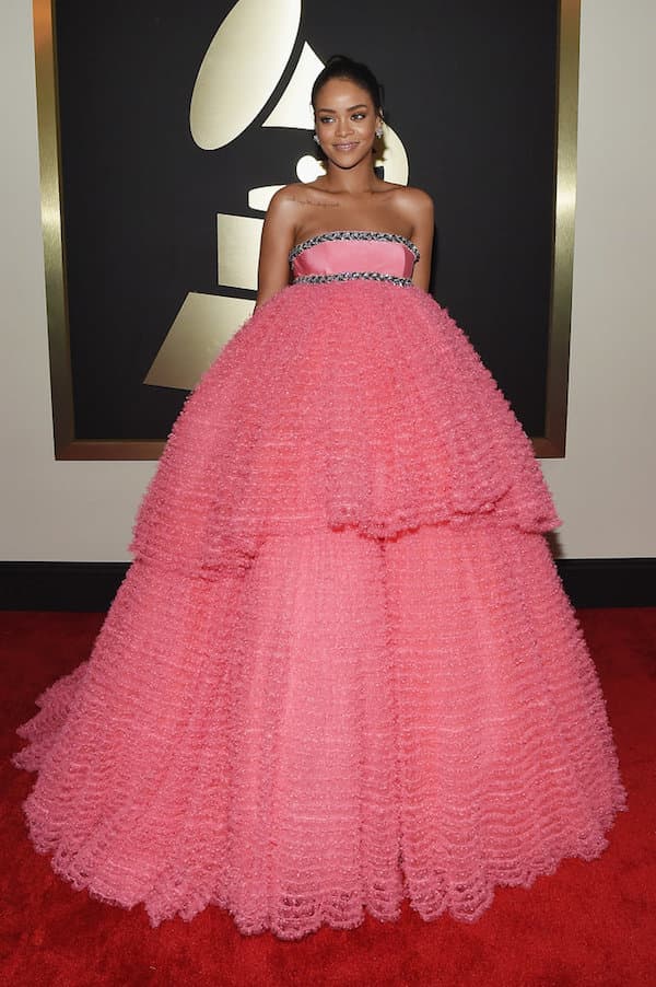 Rihanna giambattista Valli pink dress