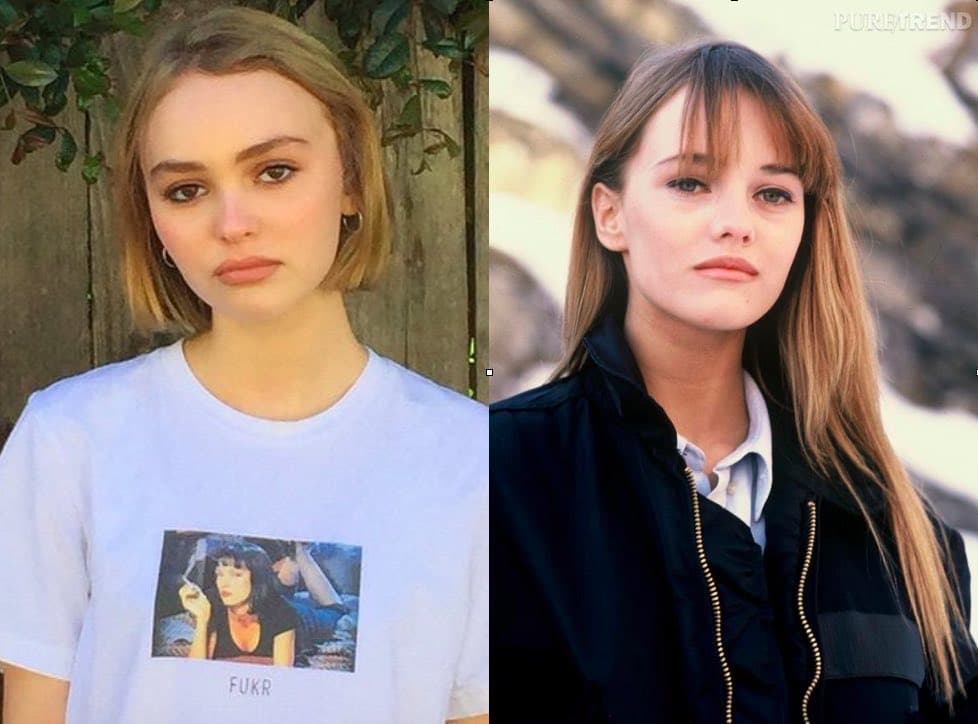 lily rose et vanessa paradis au meme âge 